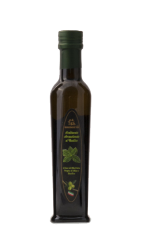 Olio extra vergine di oliva, Bassano, EVO, freddo, Basilico