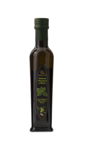 Olio EVO al Basilico Olio extra vergine di oliva, Bassano, EVO, freddo, Basilico